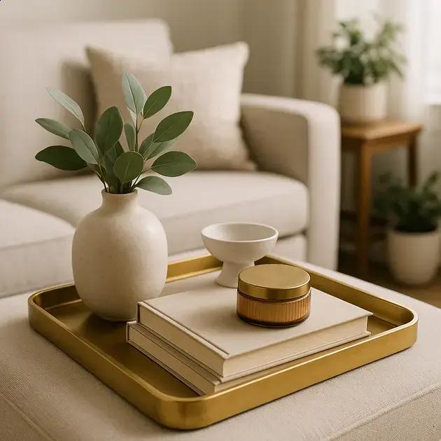 How to Organize Decorative Trays That Make Your Living Room Look More Expensive
